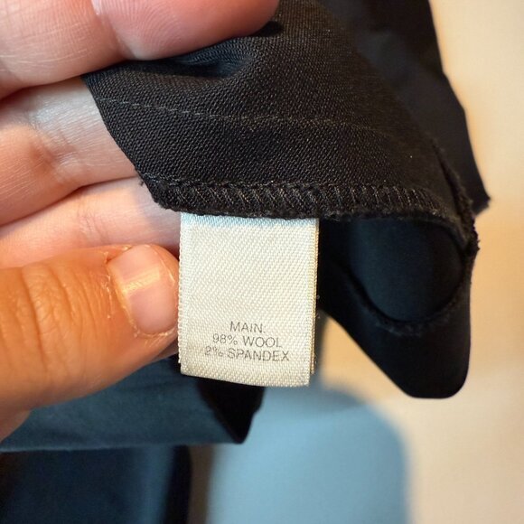 St John Women 8 Dress Pant Straight Leg Press Pleated Black Minimalist Classic - Picture 6 of 12